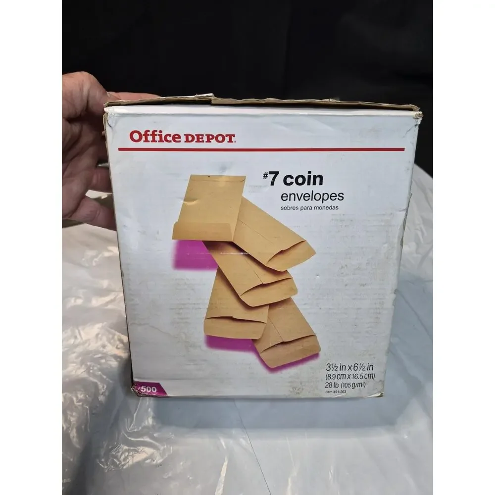 Office Depot #7 Coin Envelopes 3 1/2